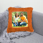 GB eCart, Father, Mother, Birthday, Anniversary, Gift, Brother, Sister, GBecart, Wife, Husband, Personalized, Customized, Square Shape Magic Cushion, Teddy Cushion, Heart Shape Cushion, Yellow Blue, Pink, Red, Brown Color