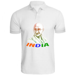 Gandhiji Personalized Collar ALive Mattee Dotnet T-Shirt