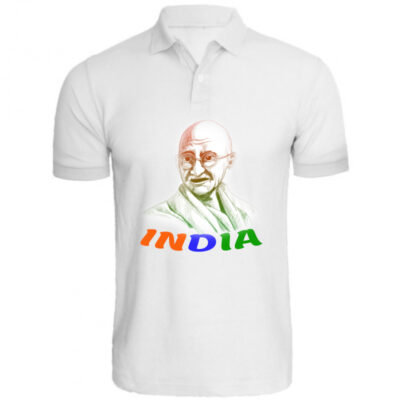 Gandhiji Personalized Collar ALive Mattee Dotnet T-Shirt