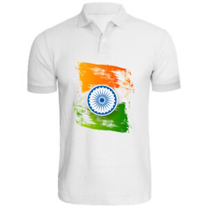 Brush India Flag Personalized Collar ALive Mattee Dotnet T-Shirt