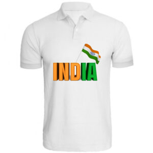 India With Flying India Flag Personalized Collar ALive Mattee Dotnet T-Shirt
