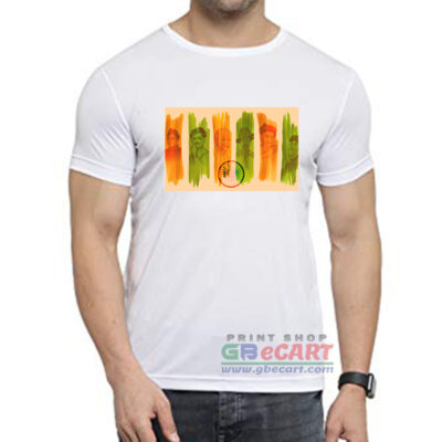 Krantiveer Indian Leader In Brush Design Dryfit Polyster Round Neck T-Shirt Print
