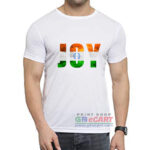 JOY Text Print With Tiranga Men's Dryfit Polyster Round Neck T-Shirt