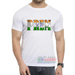 A to Z Name Text Print With Tiranga Men's Dryfit Polyster Round Neck T-Shirt