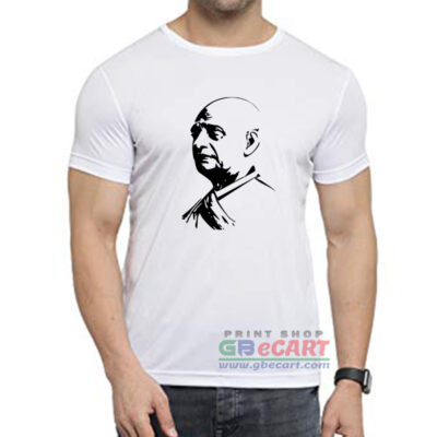 Sardar Vallabh Bhai Patel Black Color Dryfit Polyster Round Neck T-Shirt Print