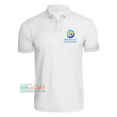 Both Side Front and Back Horizontal Onpassive Logo Print On Collar ALive Mattee Dotnet T-Shirt