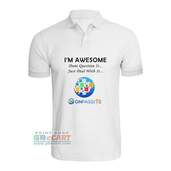 Onpassive-t-shirt-gbecart-positive-thought onpassive logo tshirt