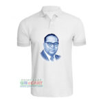 Dr Babasaheb Ambedkar Blue Color Print On Collar ALive Mattee Dotnet T-Shirt