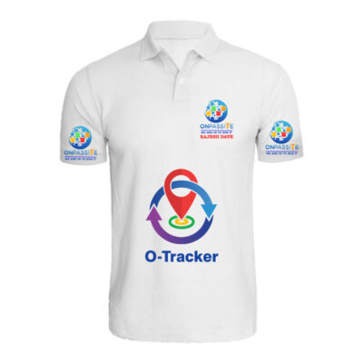 O-Tracker Onpassive Logo O-connect Print On Collar T-Shirt