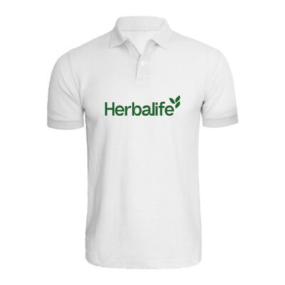 Green Logo Herbalife Nutrition Printed White Matty Dotnet T-Shirt