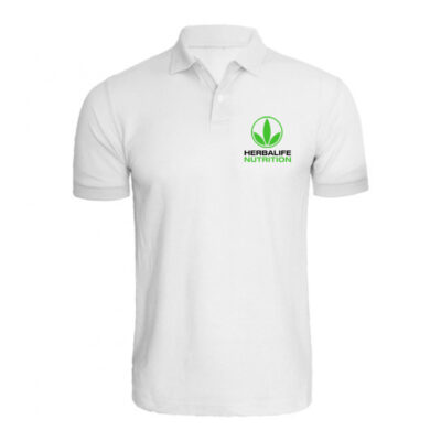 Front Left Herbalife Nutrition Printed White Matty Dotnet T-Shirt