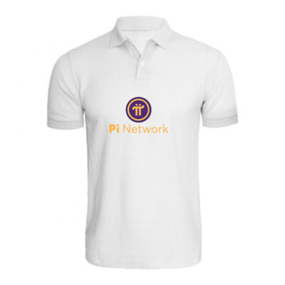 Front Center Pi Block-Chain White Matty Dotnet T-Shirt