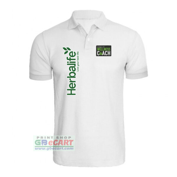 Verticle Healyh Coach Green Herbalife Nutrition Printed White Matty Dotnet T-Shirt